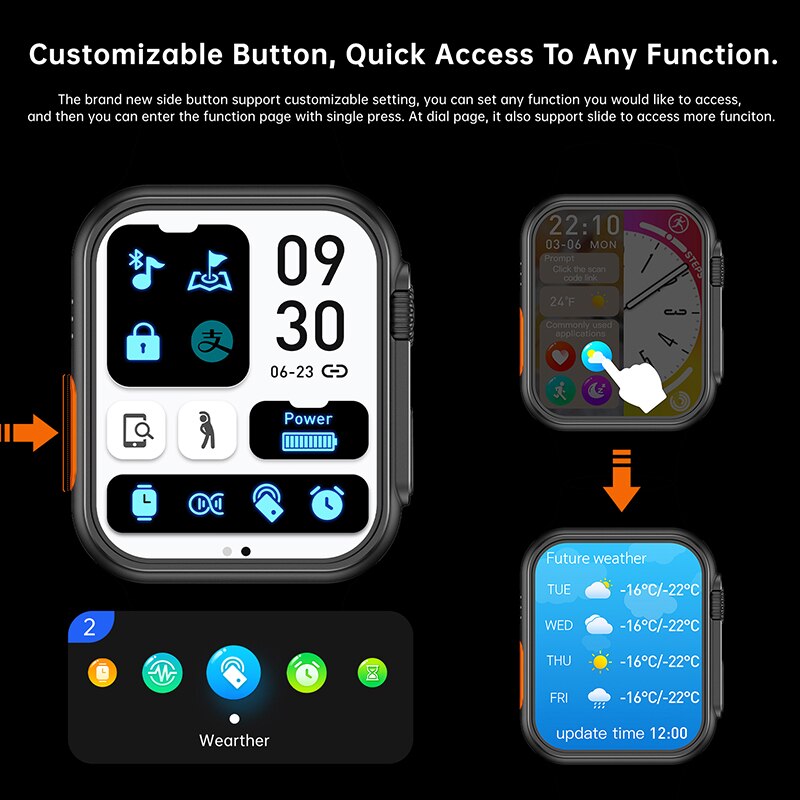 ΝΕΟ Ultra Watch Men Smart Watch Series 8 NFC Door Access Smartwatch for Android Apple Phone Watch Band