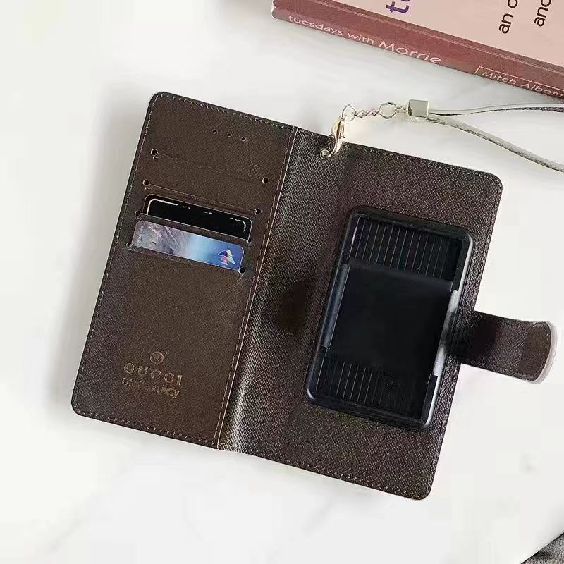 Luksus telefonveske, etui og kortholder for Samsung
