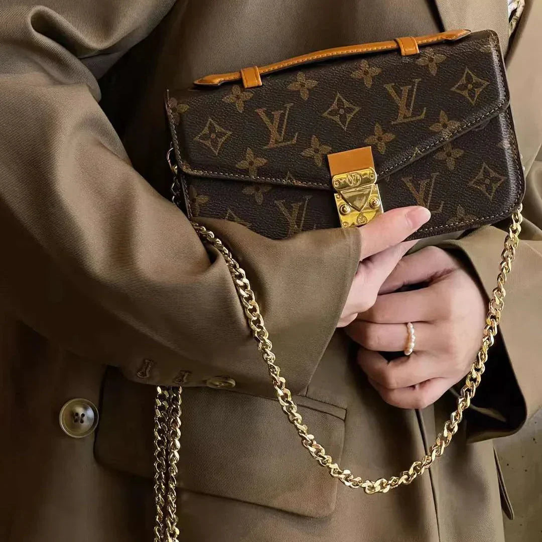 Monogram Canvas Bag Håndholdt Crossbody Chain Mobiltelefon