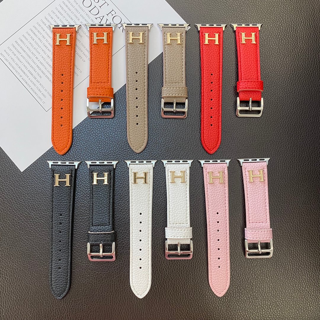 Correa de Apple Watch de cuero genuino con patrón