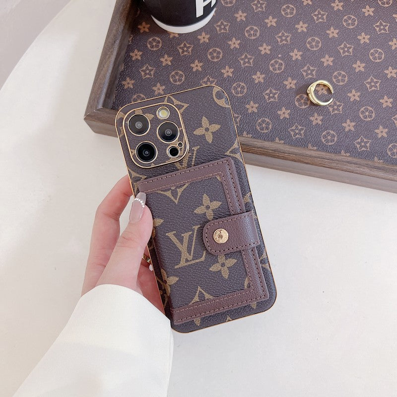Cás iPhone Mála Cárta Dath Clasaiceach só