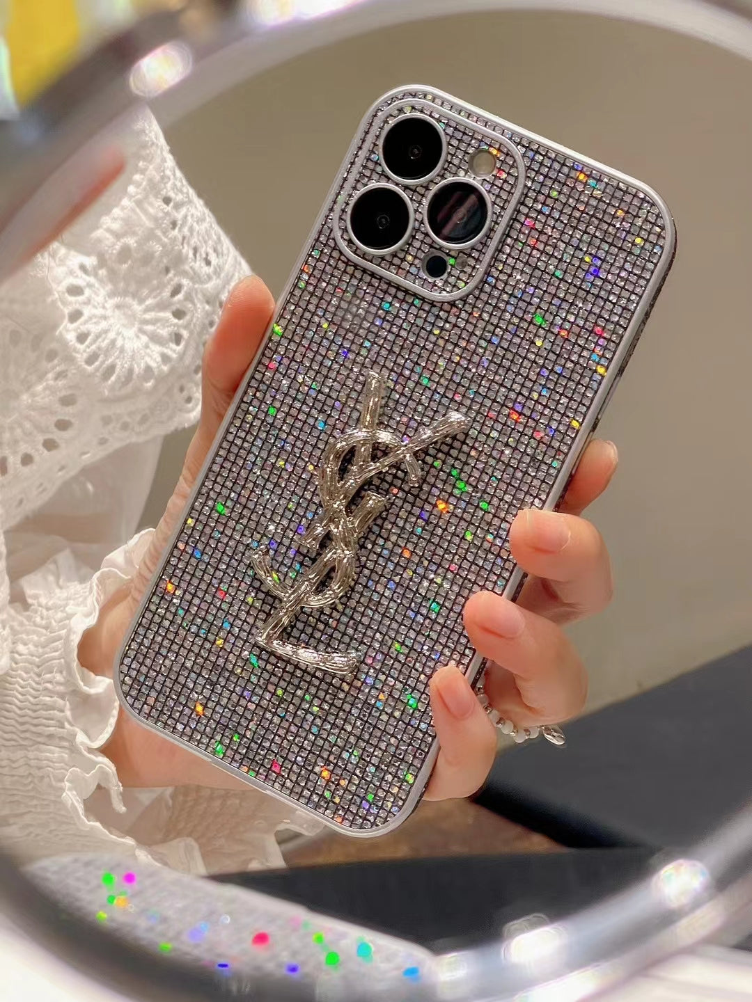 Fundas lujosas para iPhone con purpurina