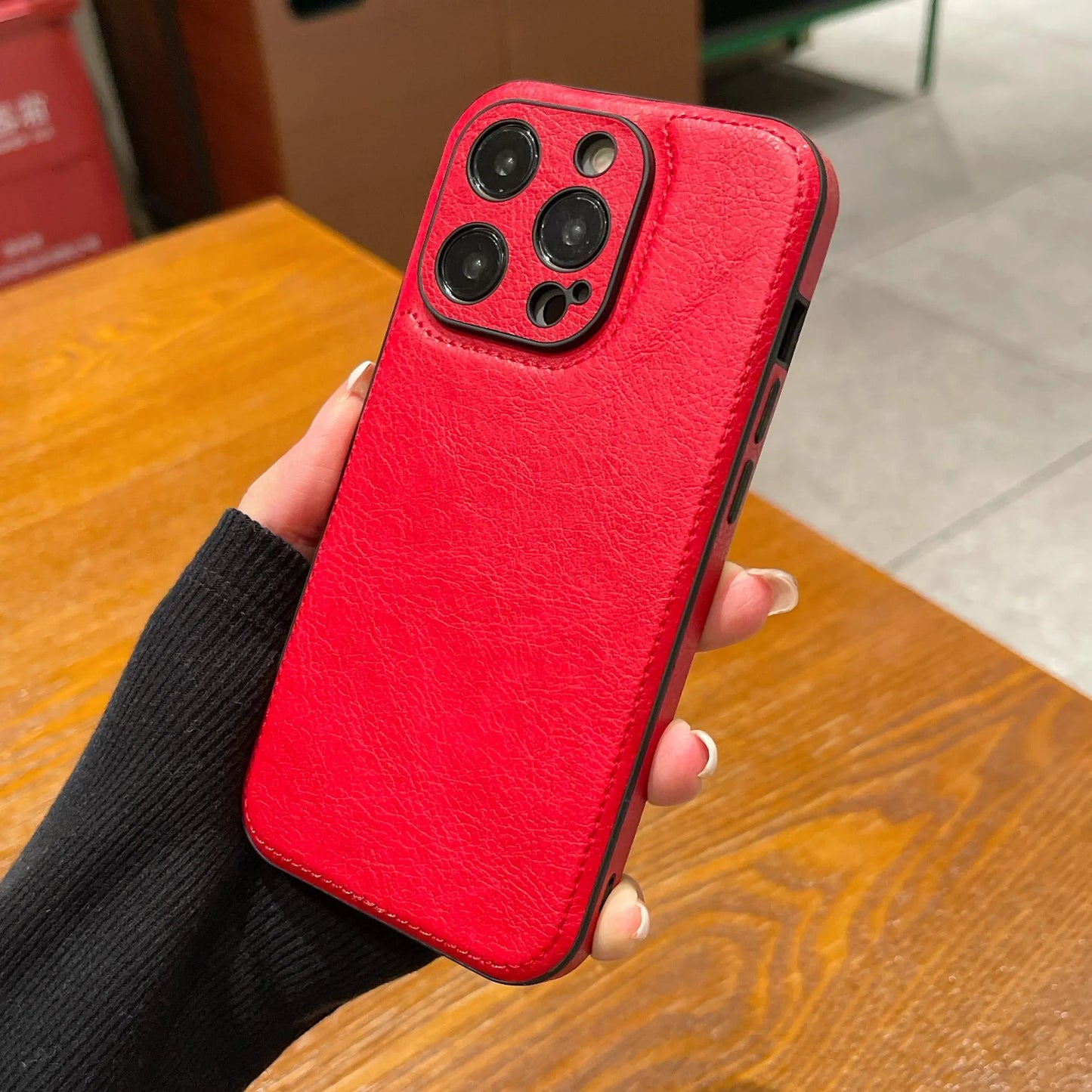 Premium Vintage -nahkainen iPhone-kotelo – Soft Touch iskunkestävä suojakuori