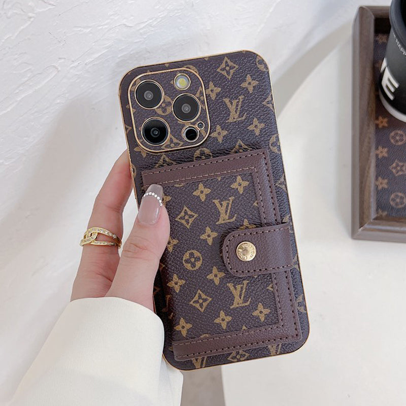 Cás iPhone Mála Cárta Dath Clasaiceach só