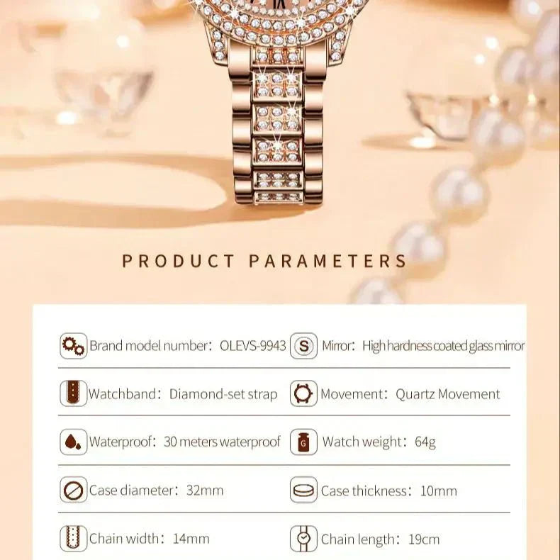 Diamond Éclat - Luxe római számlapos kvarcóra