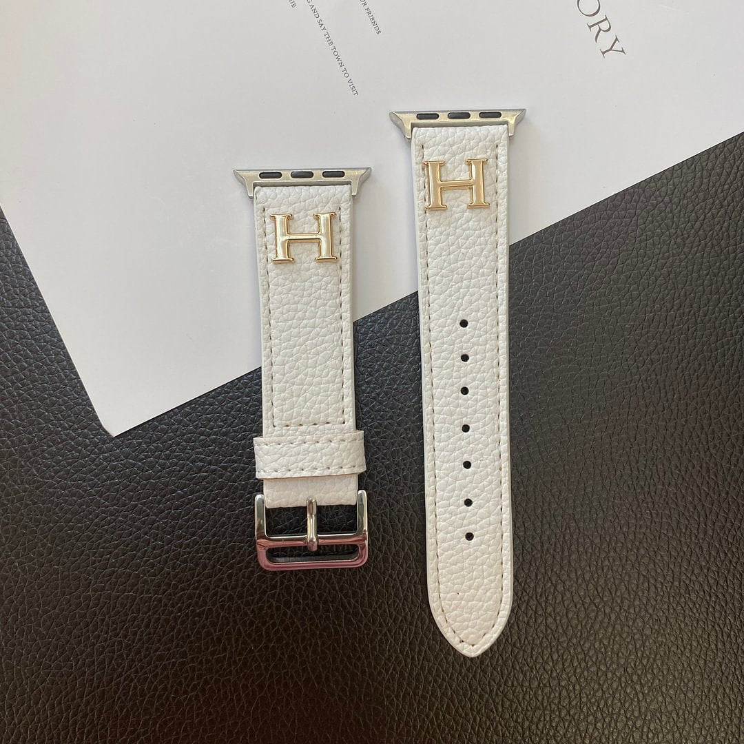 Correa de Apple Watch de cuero genuino con patrón