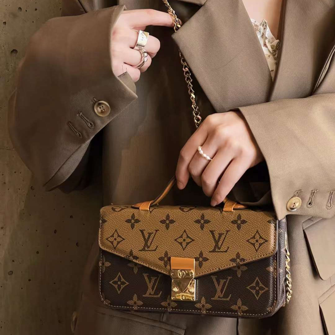 Monogram Canvas Bag Håndholdt Crossbody Chain Mobiltelefon