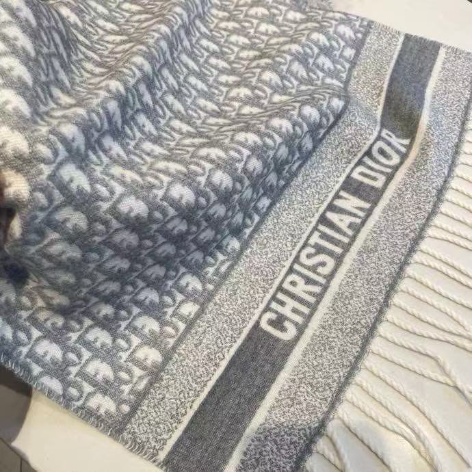 Høykvalitets grå jacquard kvast skjerf, høst og vinter varmt og mykt sjal, temperament pendler allsidig skjerf
