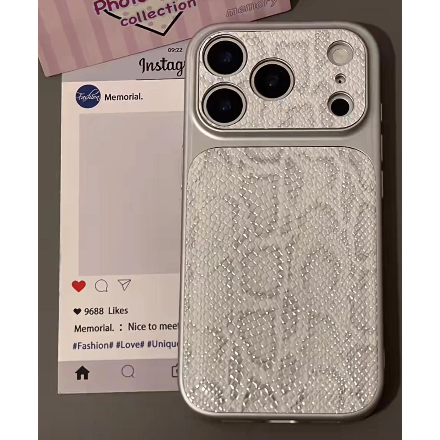Luxus kígyóbőr textúrájú iPhone tok