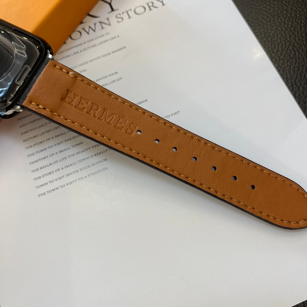Correa de Apple Watch de cuero genuino con patrón