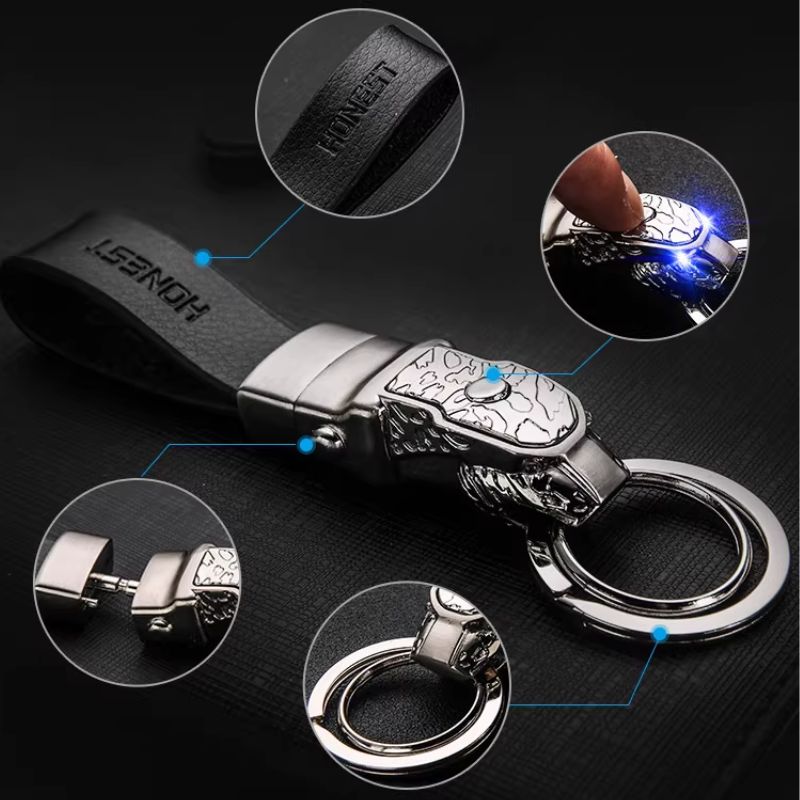 Chaveiro de couro genuíno para carro – chaveiro premium para homens