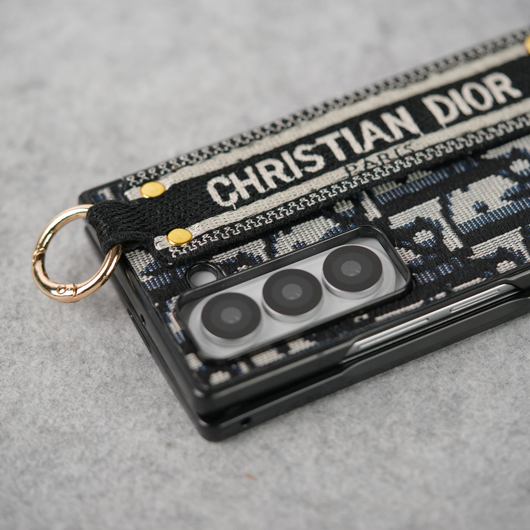 Luksusmerke C Dior beltebroderiveske til Samsung Z Fold