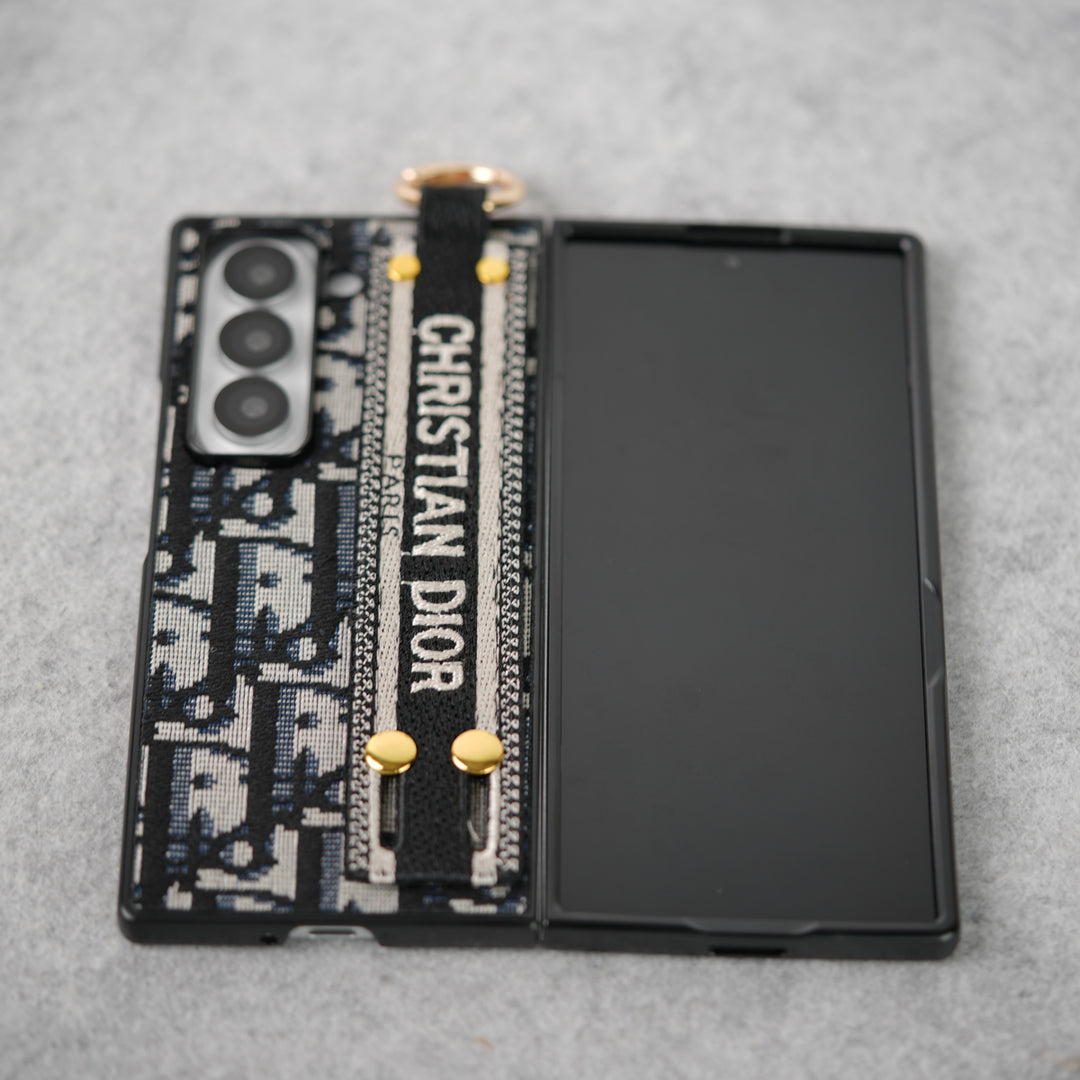 Luksusmerke C Dior beltebroderiveske til Samsung Z Fold