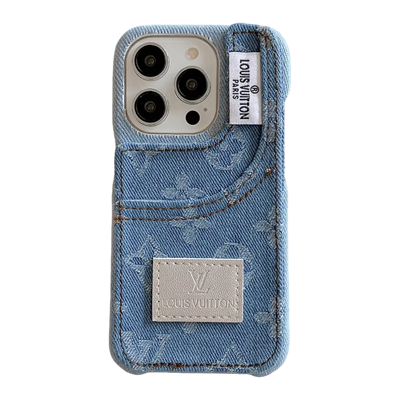 Maska za iPhone od traper tkanine s ugrađenim držačem kartice