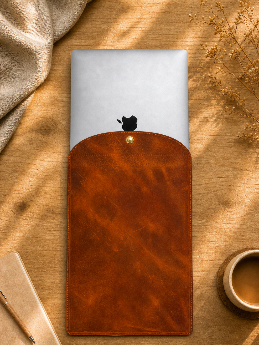 Χειροποίητο δερμάτινο μανίκι MacBook