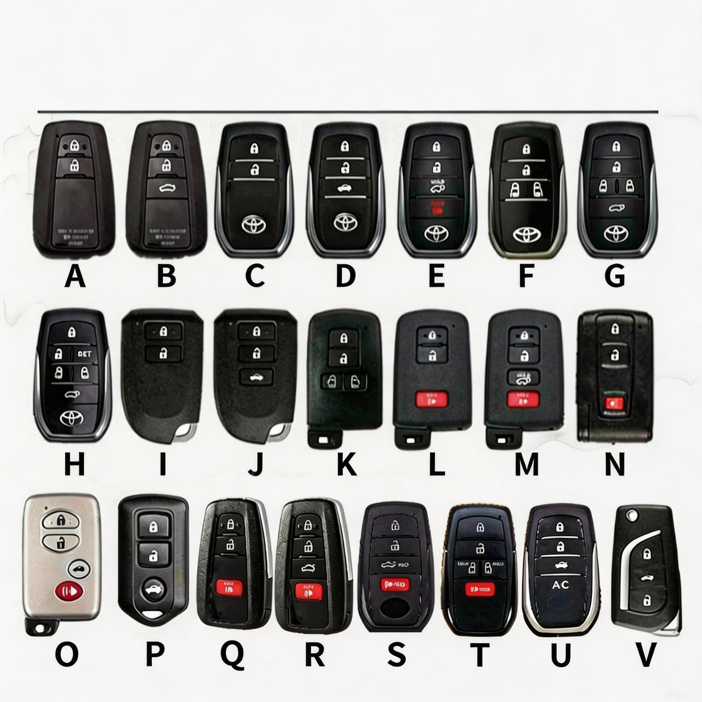 Capa para chave Toyota em couro de grão superior