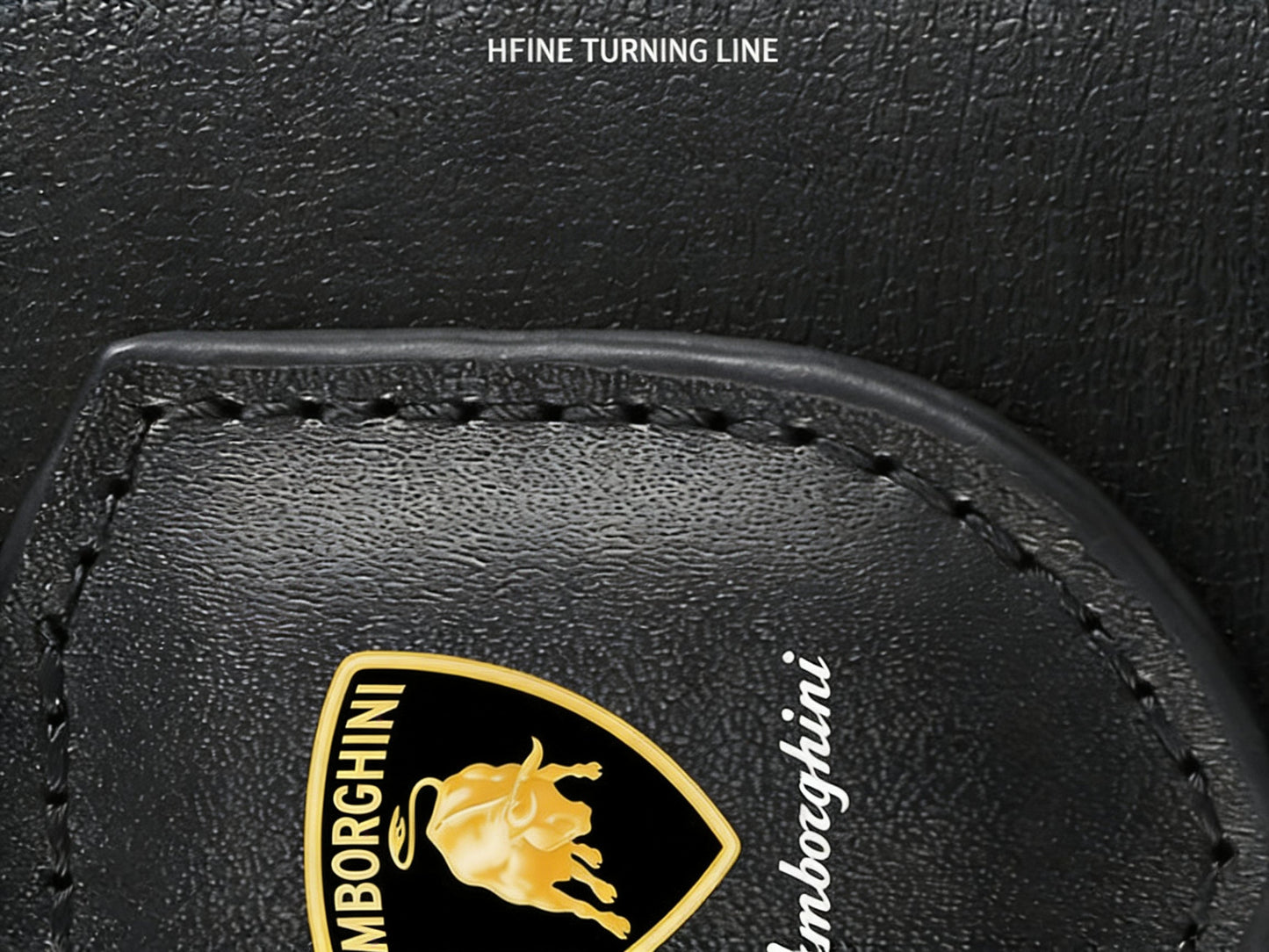 Lamborghini Crest Emblem valódi bőr kulcstartó