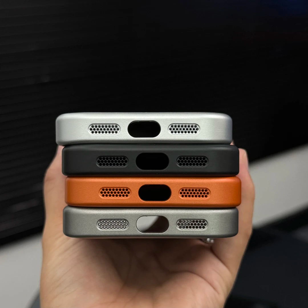 Premium δερμάτινη θήκη iPhone συμβατή με MagSafe με φινίρισμα υφής χιονιού