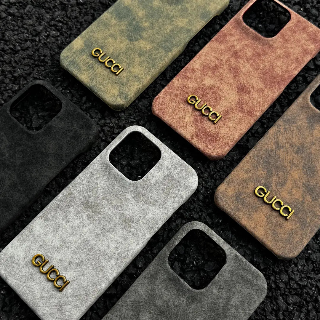 Cás iPhone clasaiceach Vintage Suede-Stíl