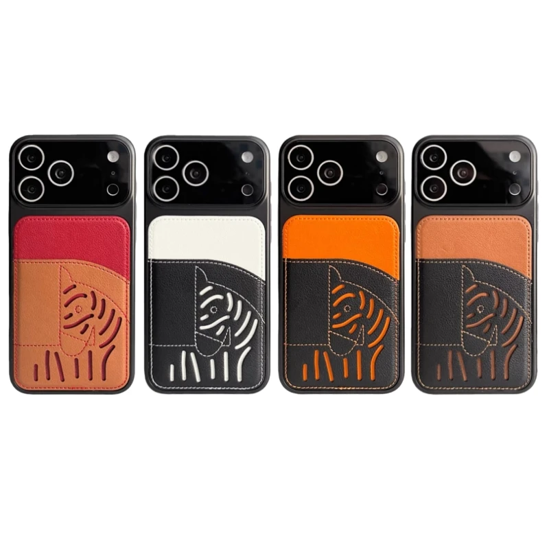 2026 Ny Premium Leather Card Slot iPhone-deksel – Limited Edition Year of the Horse