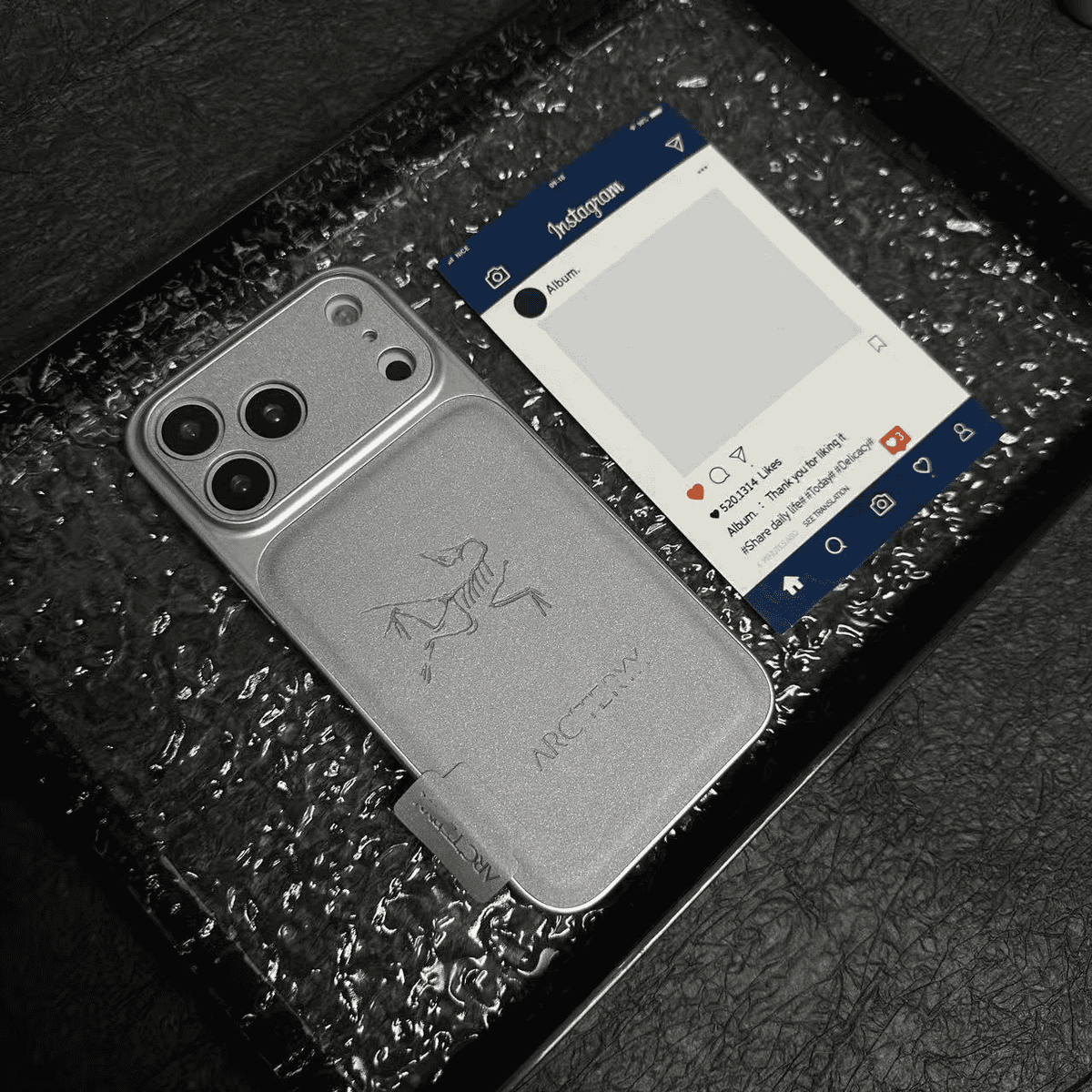 Capa luxuosa para iPhone ao ar livre