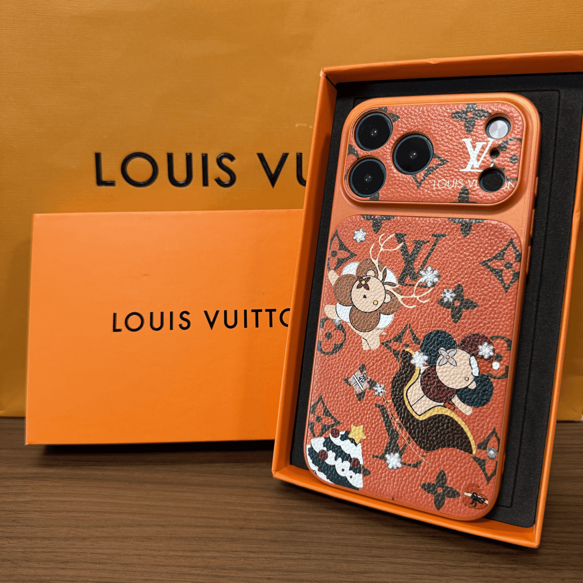 Luksus flerfarget Monogram iPhone-deksel
