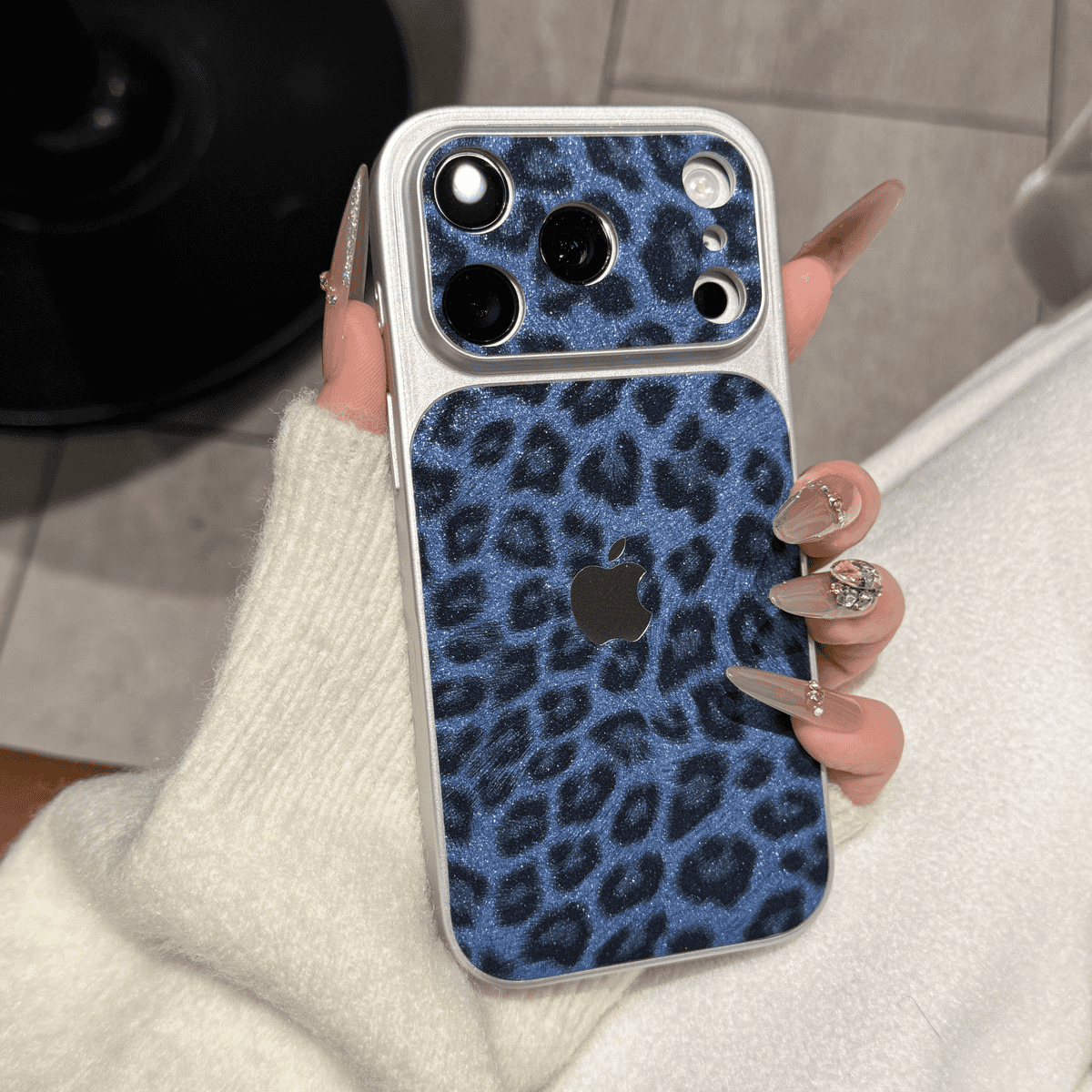 Θήκη τηλεφώνου Leopard Print Glitter — Αφρώδης προστασία με κομψή σχεδίαση