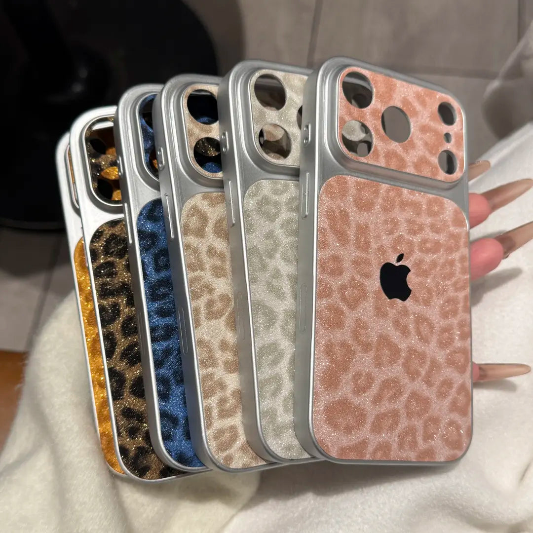 Θήκη τηλεφώνου Leopard Print Glitter — Αφρώδης προστασία με κομψή σχεδίαση