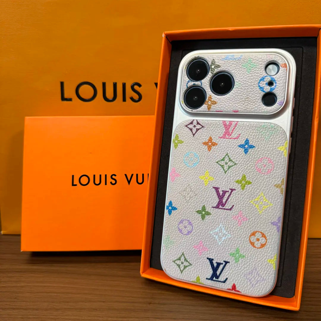 Luksus flerfarget Monogram iPhone-deksel