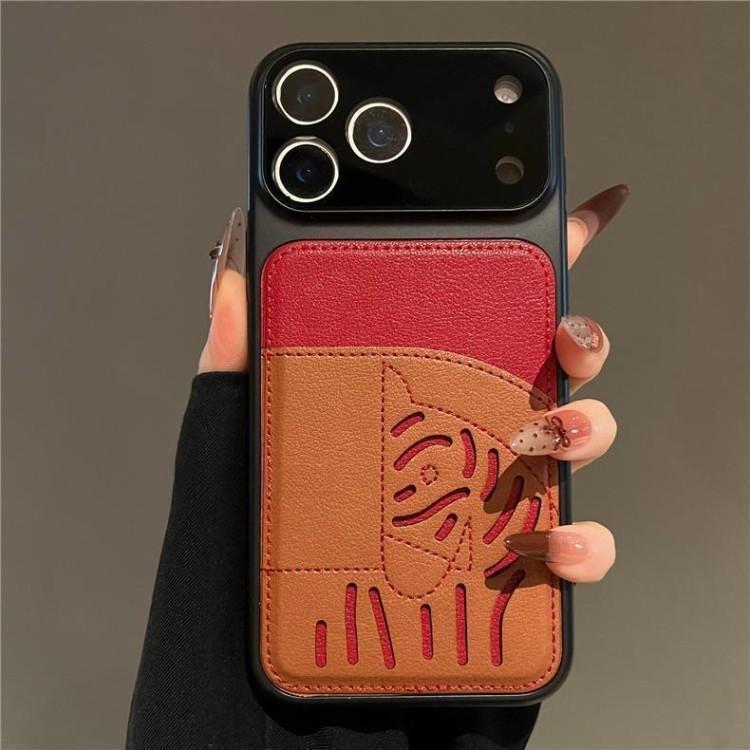 2026 Ny Premium Leather Card Slot iPhone-deksel – Limited Edition Year of the Horse