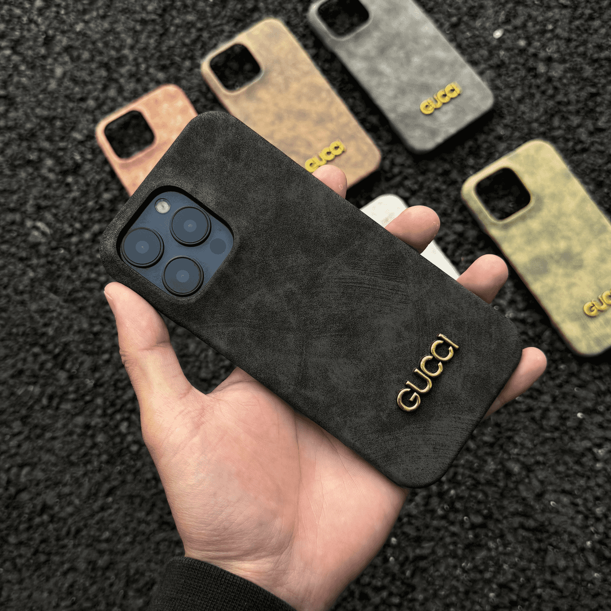 Cás iPhone clasaiceach Vintage Suede-Stíl