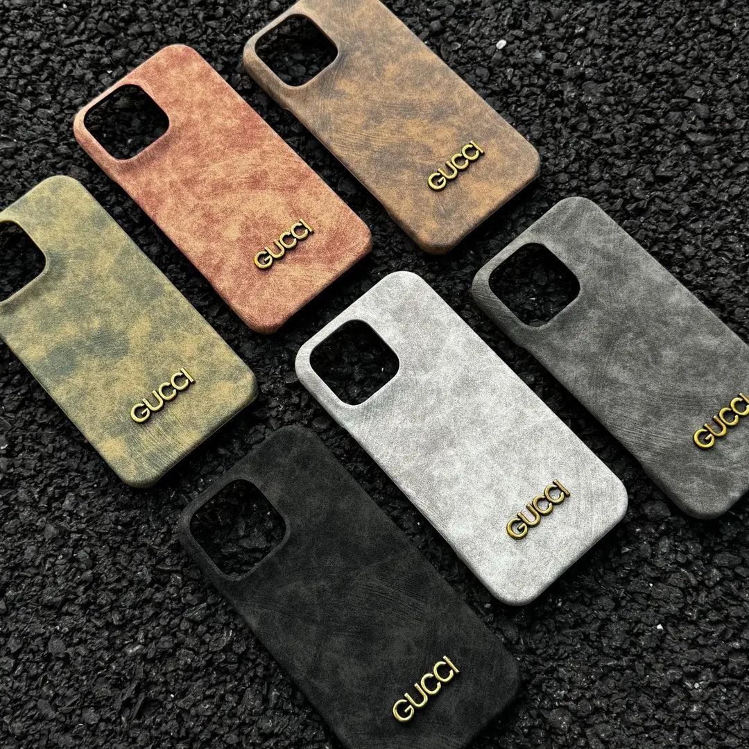 Cás iPhone clasaiceach Vintage Suede-Stíl
