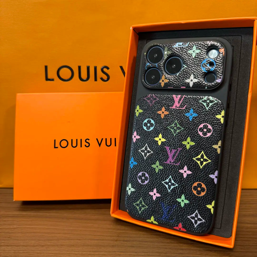 Luksus flerfarget Monogram iPhone-deksel
