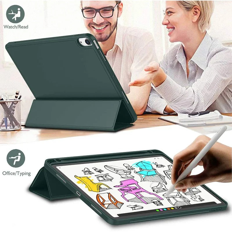 BŐR FRISS NYÁRI TÉMA MINTÁS APPLE IPAD TOK CERUZA TARTÓVAL