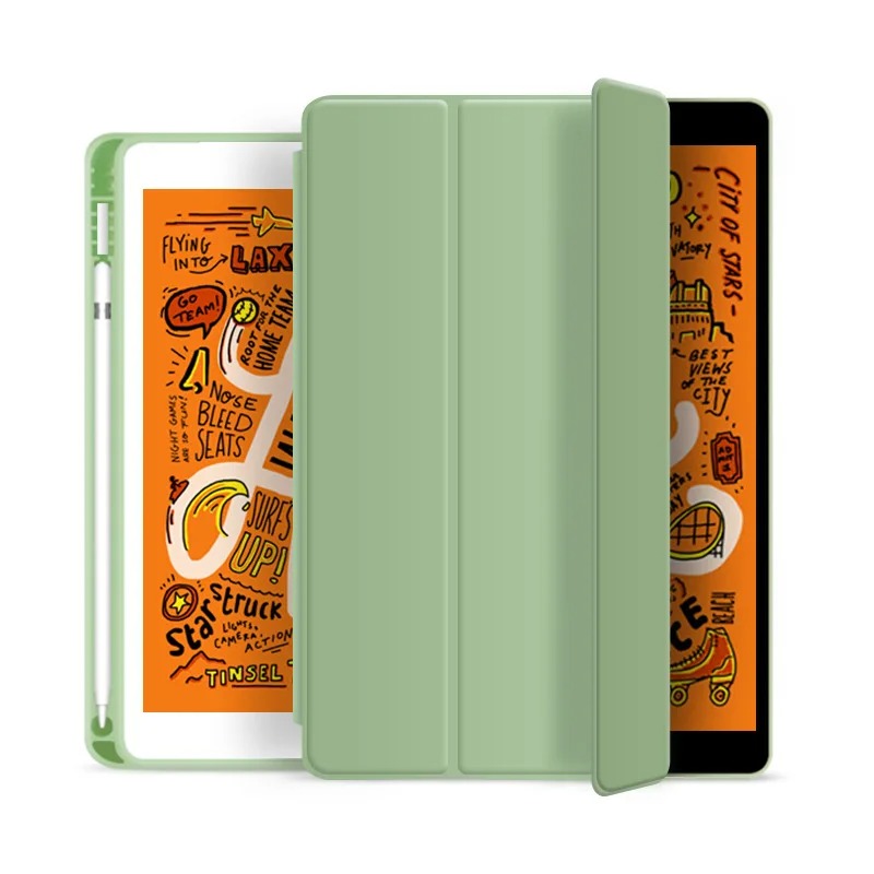 BŐR FRISS NYÁRI TÉMA MINTÁS APPLE IPAD TOK CERUZA TARTÓVAL