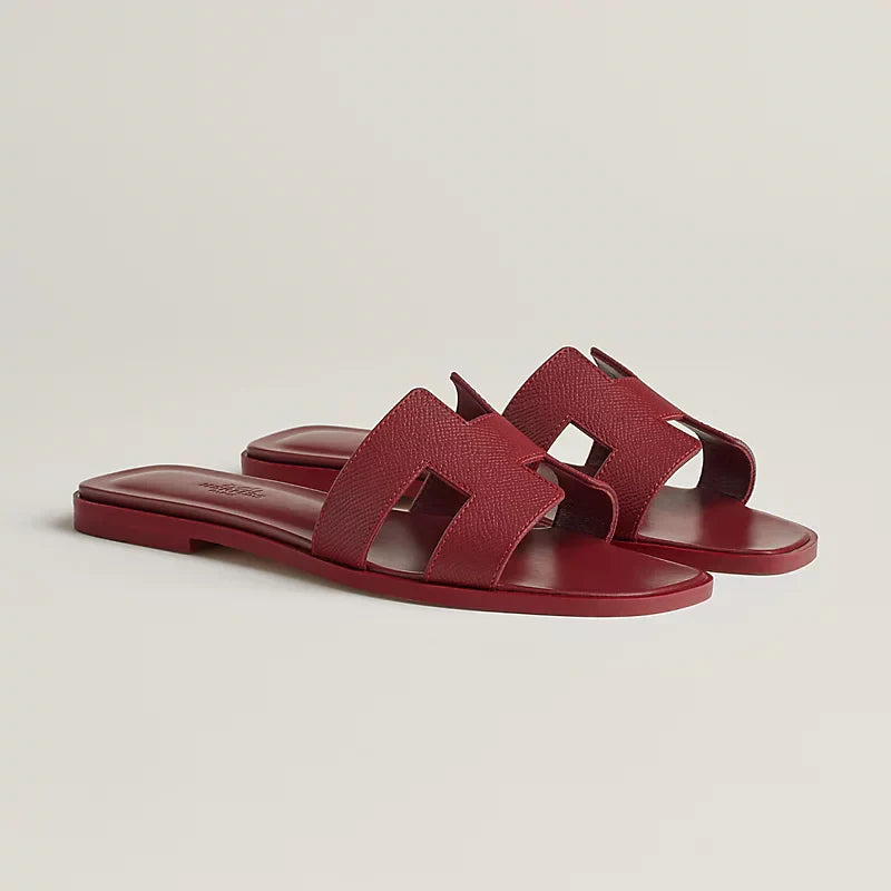 Minimal Dobbel H Logo Slides – Minimal Chic Sandaler