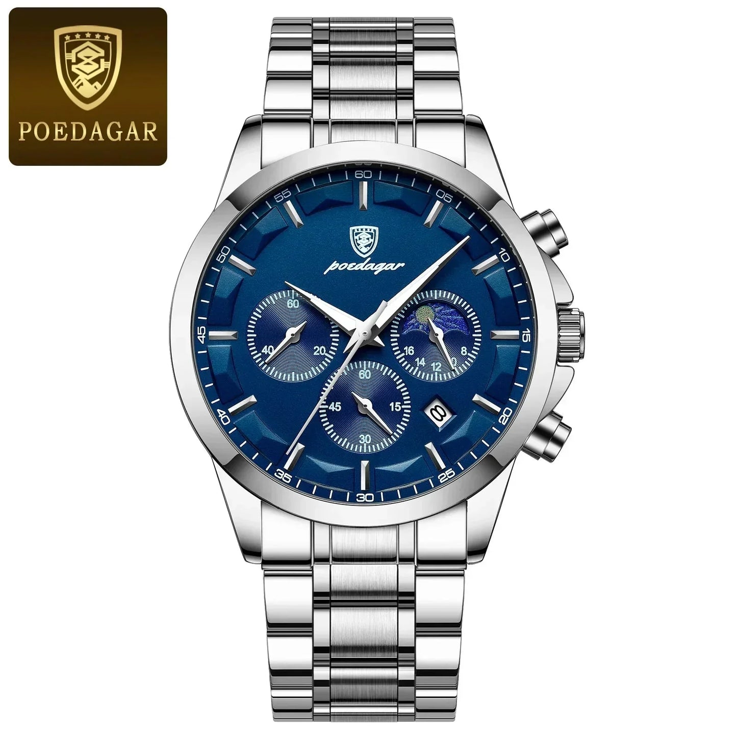 Poedagar ChronoLuxe Sport – Luxe chronograaf quartzhorloge