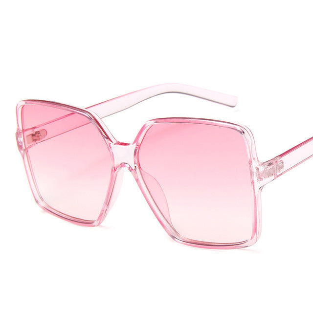 Higody Fashion Dame Oversize solbriller Gradient Plast Merkedesigner Kvinnelige solbriller UV400 lentes de sol mujer