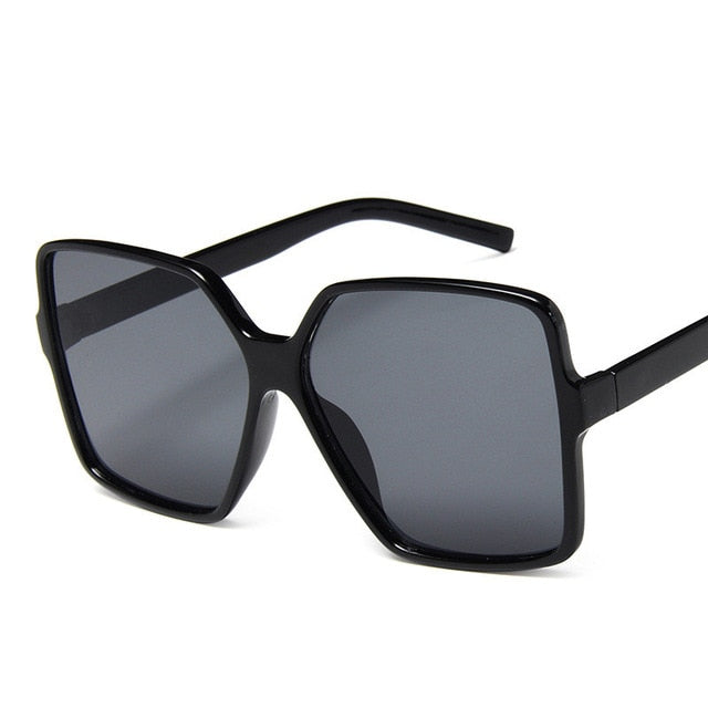 Higody Fashion Dame Oversize solbriller Gradient Plast Merkedesigner Kvinnelige solbriller UV400 lentes de sol mujer