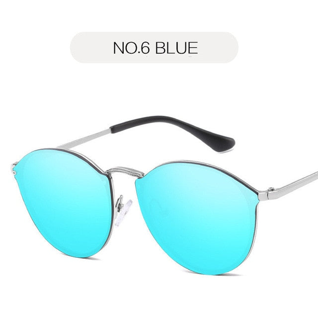 Γυναικεία γυαλιά ηλίου Cat Eye NYWOOH Πολυτελής επίστρωση Καθρέφτης Γυαλιά ηλίου Γυναικεία ρετρό μεταλλικά γυαλιά UV400