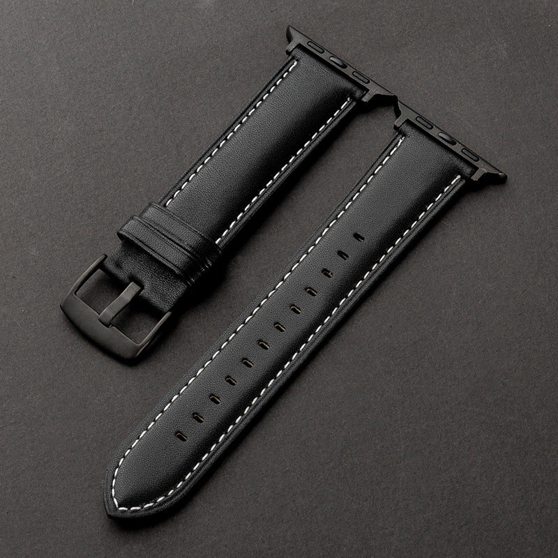 Correa de cuero genuino para Apple Watch