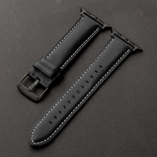 Correa de cuero genuino para Apple Watch