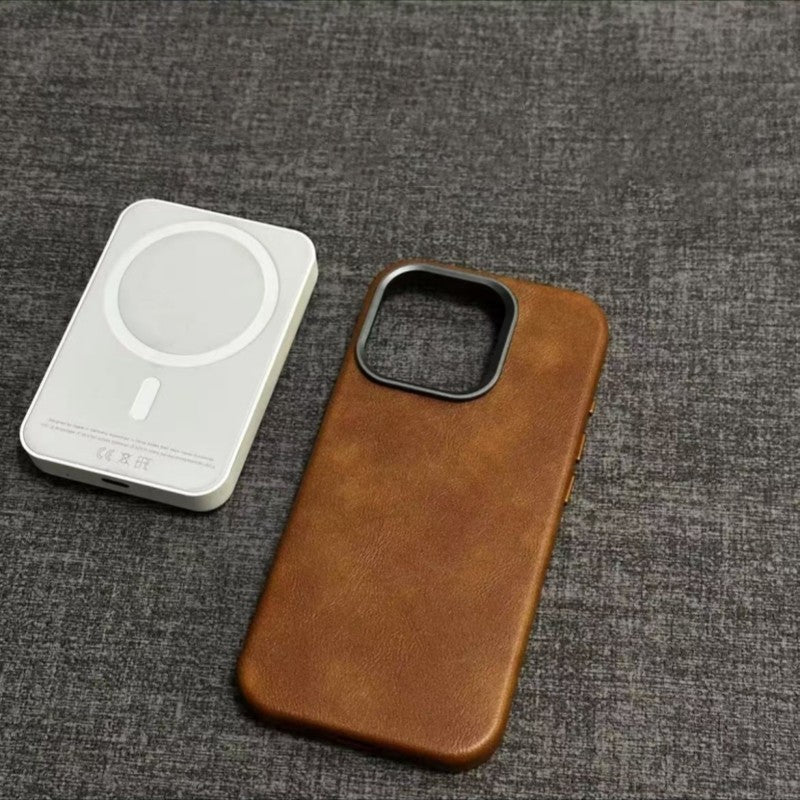 Klassisk iPhone-deksel i ekte skinn
