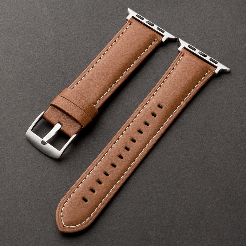 Correa de cuero genuino para Apple Watch