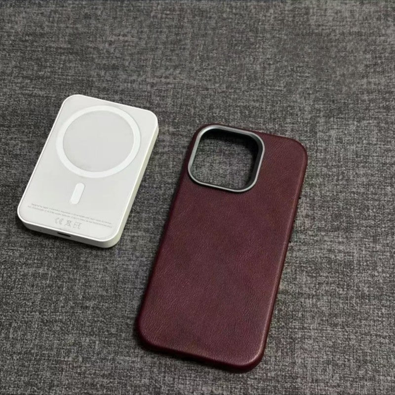 Klassisk iPhone-deksel i ekte skinn