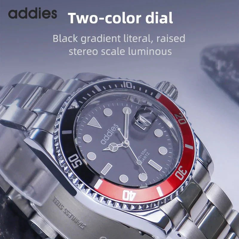 TitanX Elite menns Quartz Sport Watch – Luksus 30M vanntett rustfritt stål dykkerur | Relógio Masculino