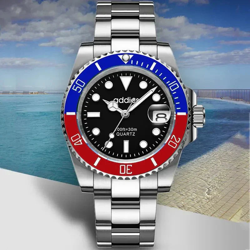 TitanX Elite menns Quartz Sport Watch – Luksus 30M vanntett rustfritt stål dykkerur | Relógio Masculino
