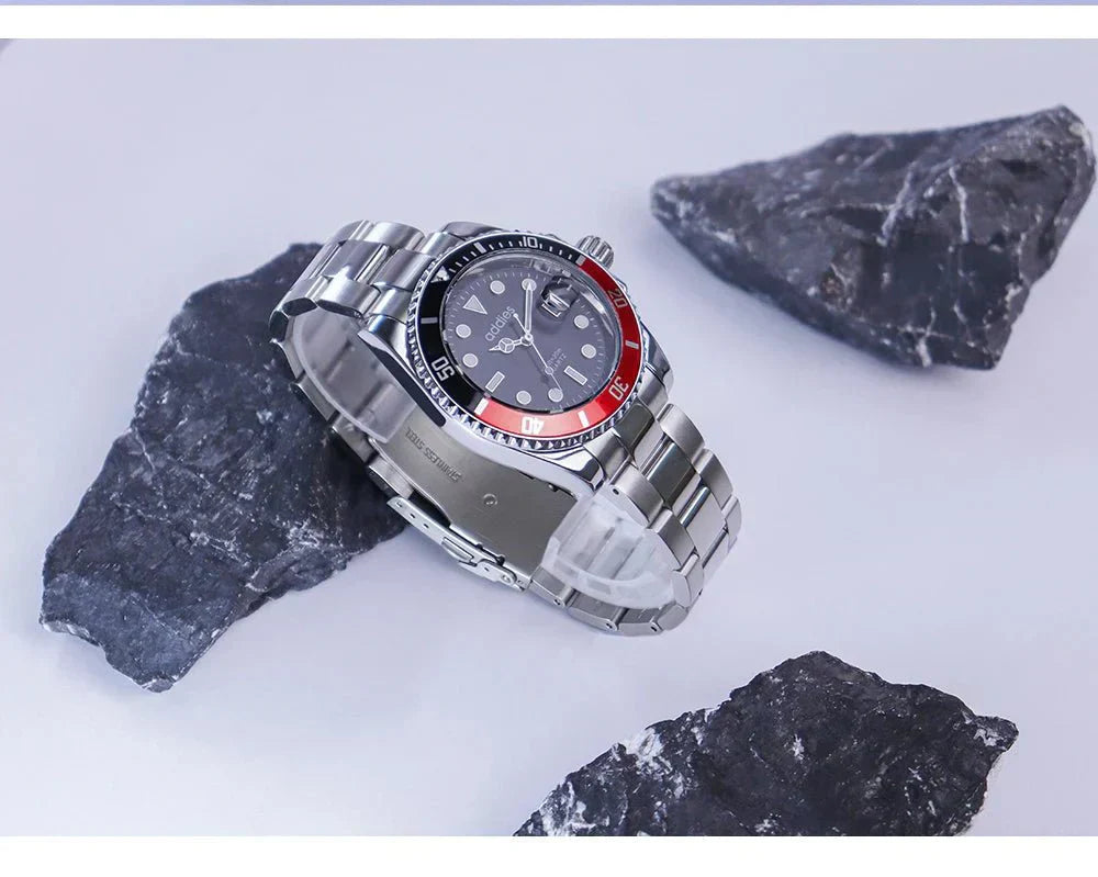 TitanX Elite menns Quartz Sport Watch – Luksus 30M vanntett rustfritt stål dykkerur | Relógio Masculino