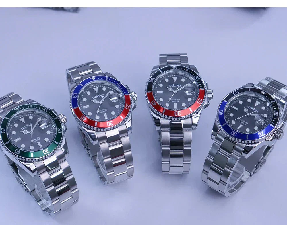 TitanX Elite menns Quartz Sport Watch – Luksus 30M vanntett rustfritt stål dykkerur | Relógio Masculino