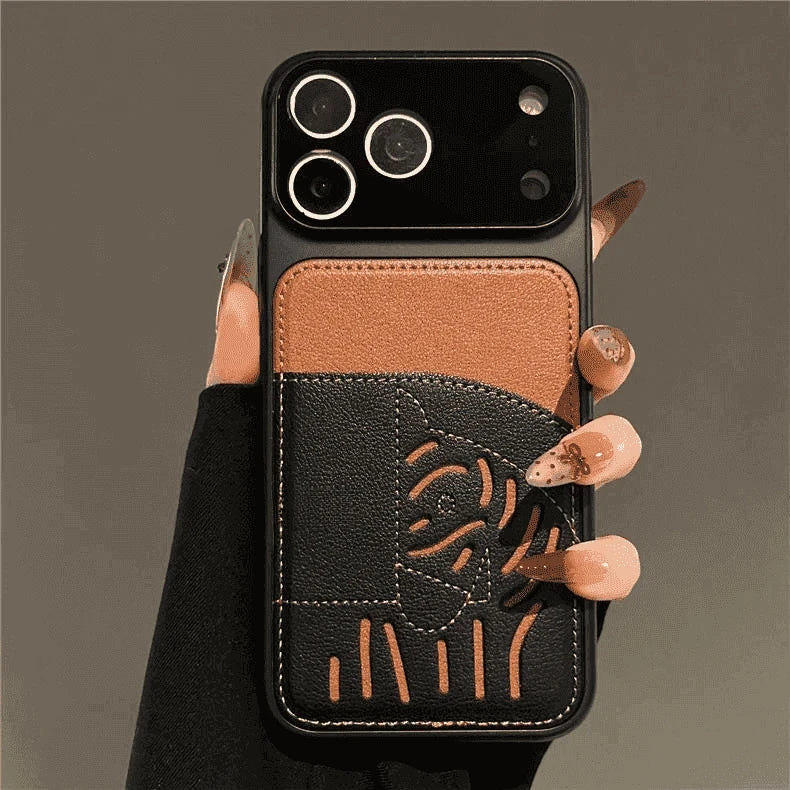 2026 Ny Premium Leather Card Slot iPhone-deksel – Limited Edition Year of the Horse